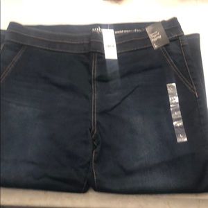 High waist cropped jean leggings